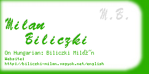 milan biliczki business card